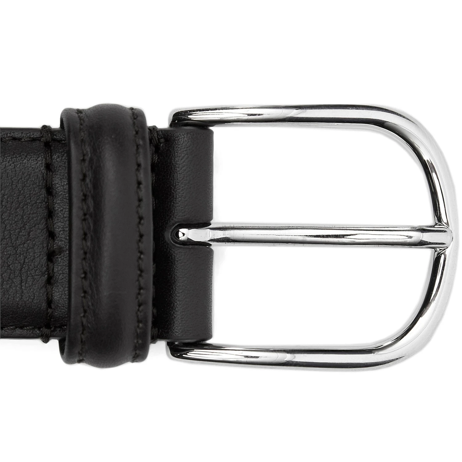 Smooth Black Nappa Calf Leather Belt - Anderson's 5 Smooth Black Nappa Calf Leather Belt - Anderson's - Image 3