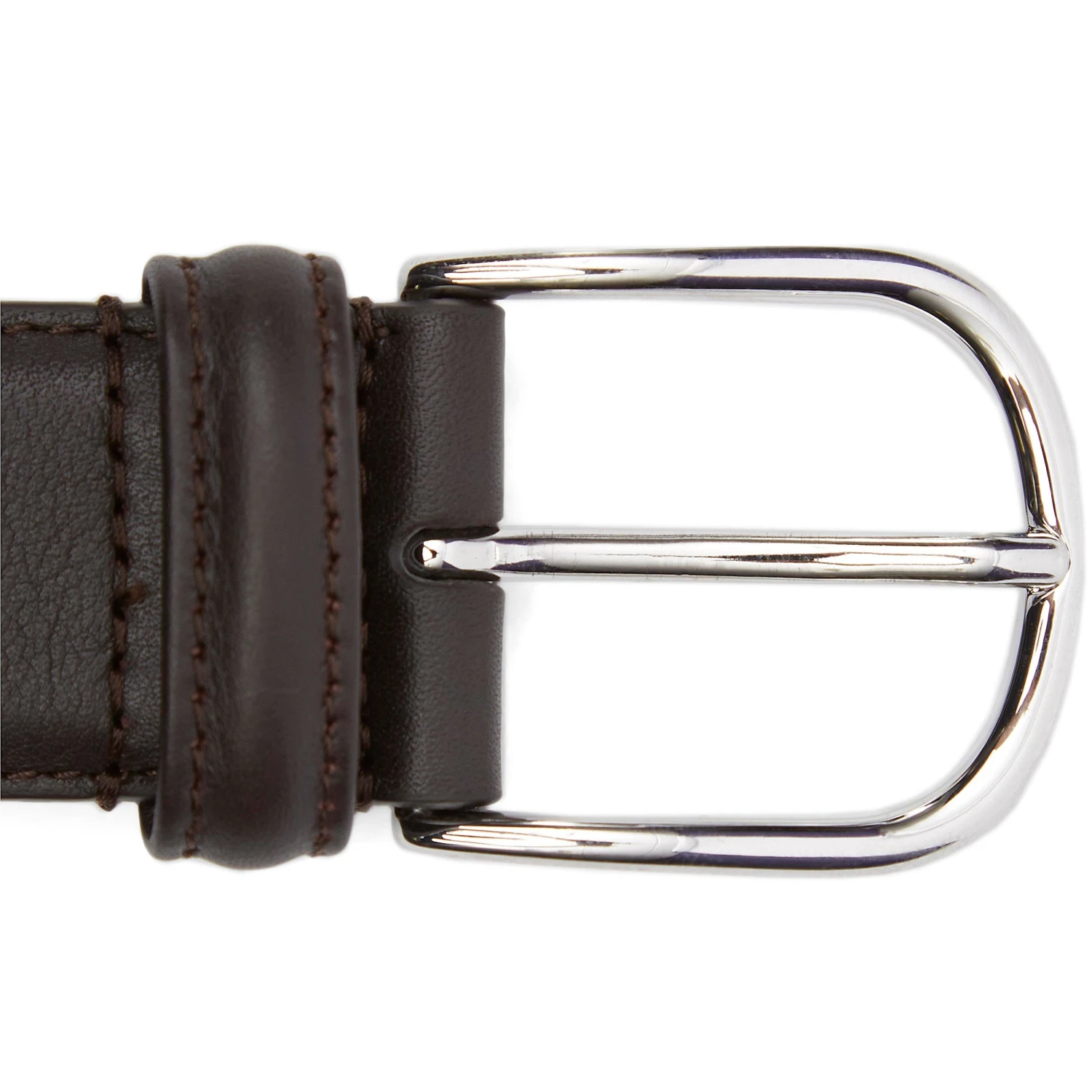 Smooth Brown Nappa Calf Leather Belt - Anderson's 5 Smooth Brown Nappa Calf Leather Belt - Anderson's - Image 3