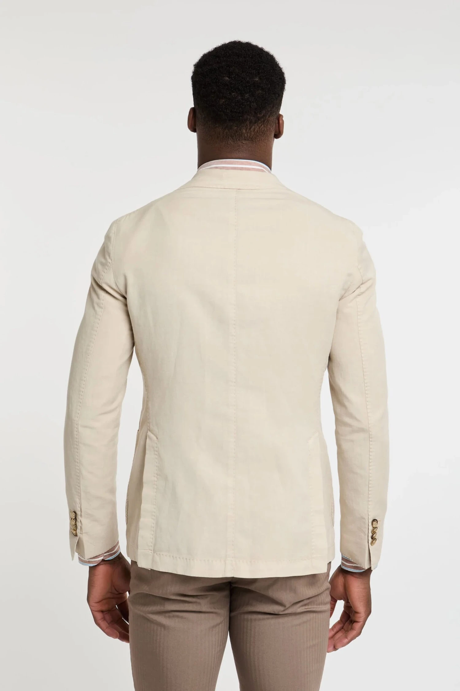 Light Beige Solid Lyocell-Linen-Cotton Unlined Sport Jacket - L.B.M 1911 14 Light Beige Solid Lyocell-Linen-Cotton Unlined Sport Jacket - L.B.M 1911 - Image 12