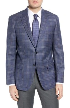 Blue Plaid Napoli Classic Fit Sport Coat