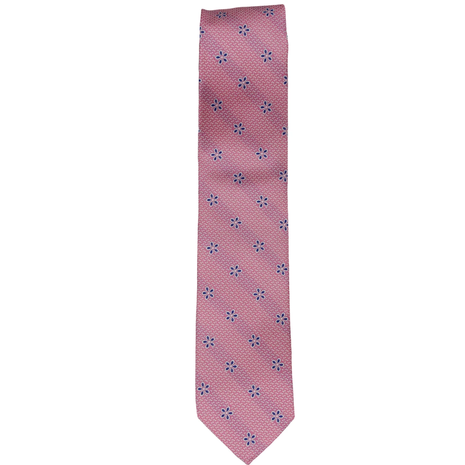 Pink Silk Flower Patterned Tie - DION 3 Pink Silk Flower Patterned Tie - DION