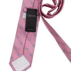 Pink Silk Flower Patterned Tie - DION 5 Pink Silk Flower Patterned Tie - DION -ETON Store 03G37233 02 DION TIE 2