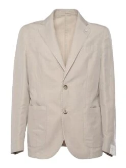Light Beige Solid Lyocell-Linen-Cotton Unlined Sport Jacket - L.B.M 1911 18 Light Beige Solid Lyocell-Linen-Cotton Unlined Sport Jacket - L.B.M 1911 -ETON Store 0daf9572 a460 4f0a 8355 e7400ecd69ac