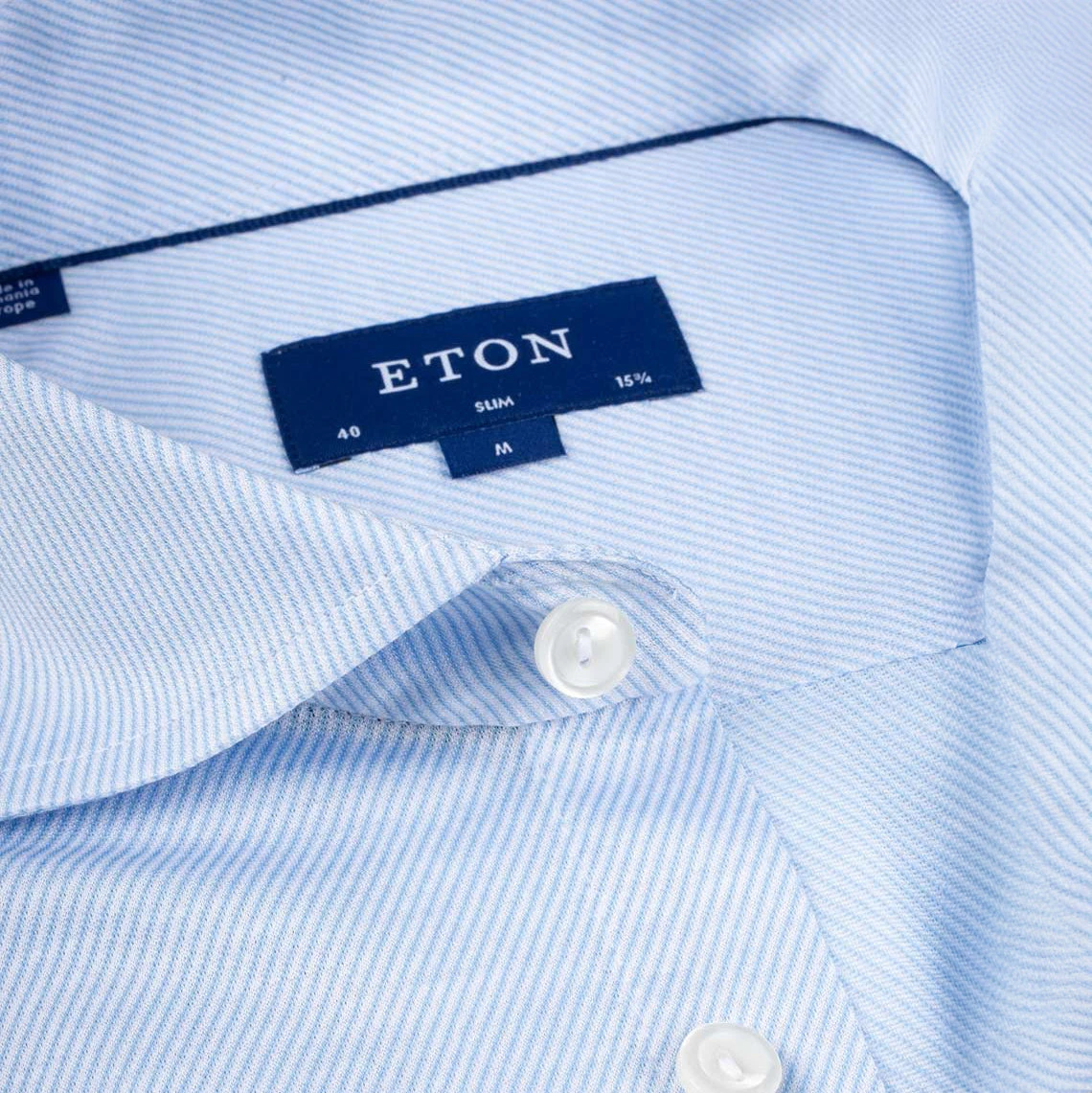 Light Blue King Knit Slim Fit Shirt - ETON 9 Light Blue King Knit Slim Fit Shirt - ETON - Image 7