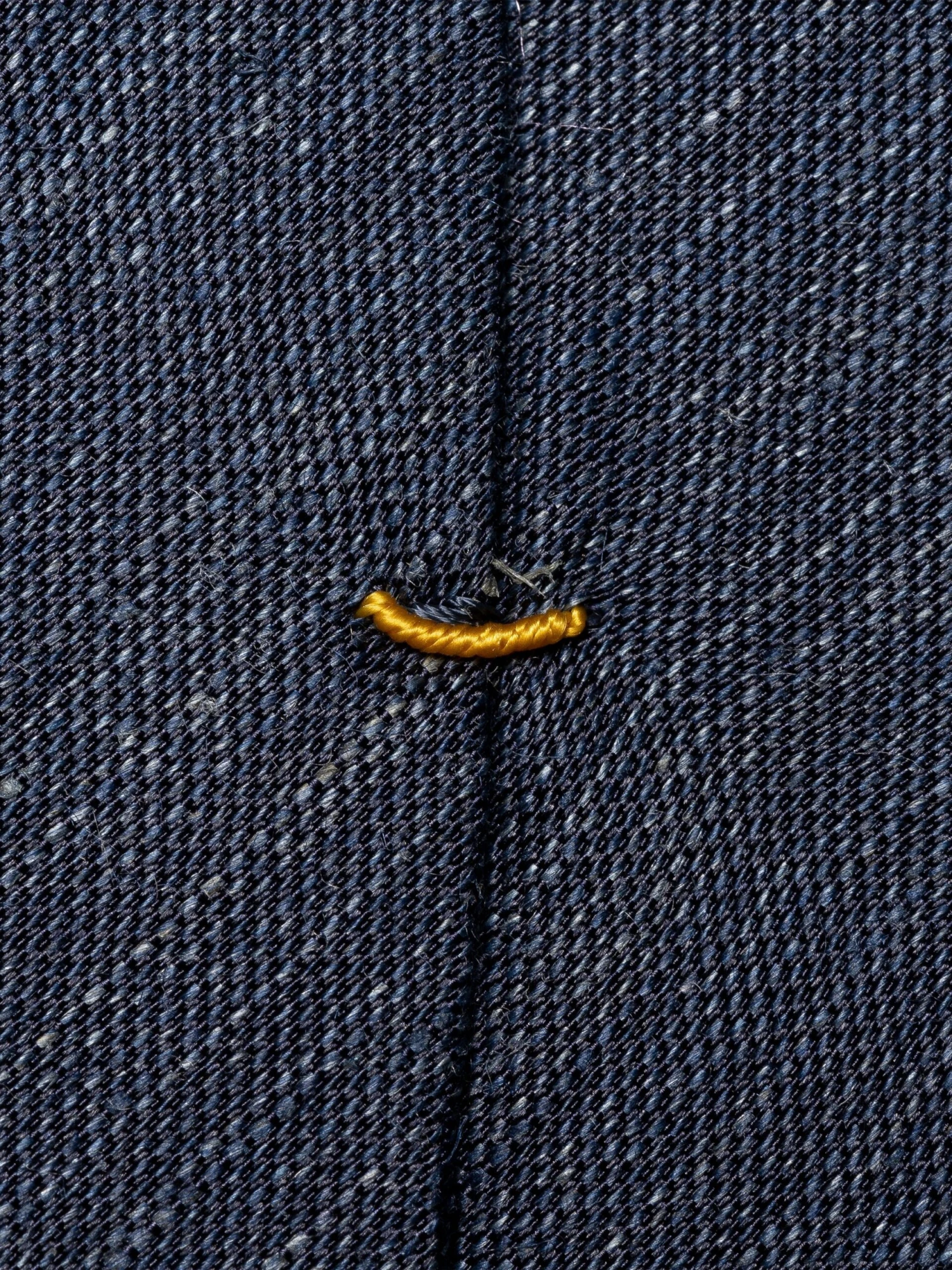 Navy Blue Solid Silk-Linen Tie - ETON 5 Navy Blue Solid Silk-Linen Tie - ETON - Image 3