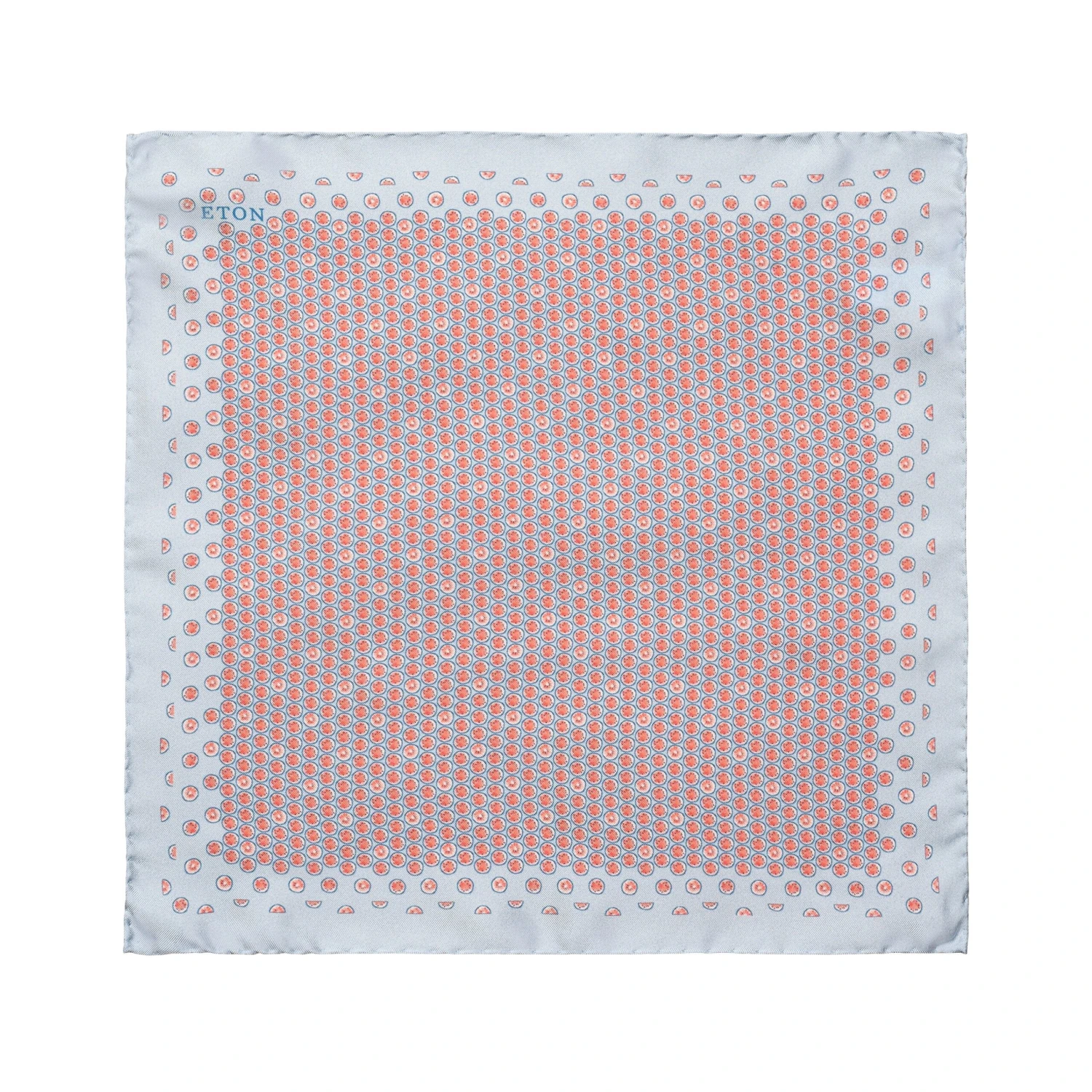Red Water Melon Motif Silk Pocket Square - ETON 4 Red Water Melon Motif Silk Pocket Square - ETON - Image 2