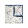 White & Blue Paisley Silk Pocket Square - ETON 1 White & Blue Paisley Silk Pocket Square - ETON -ETON Store 10001088901 tpsfo 1 w