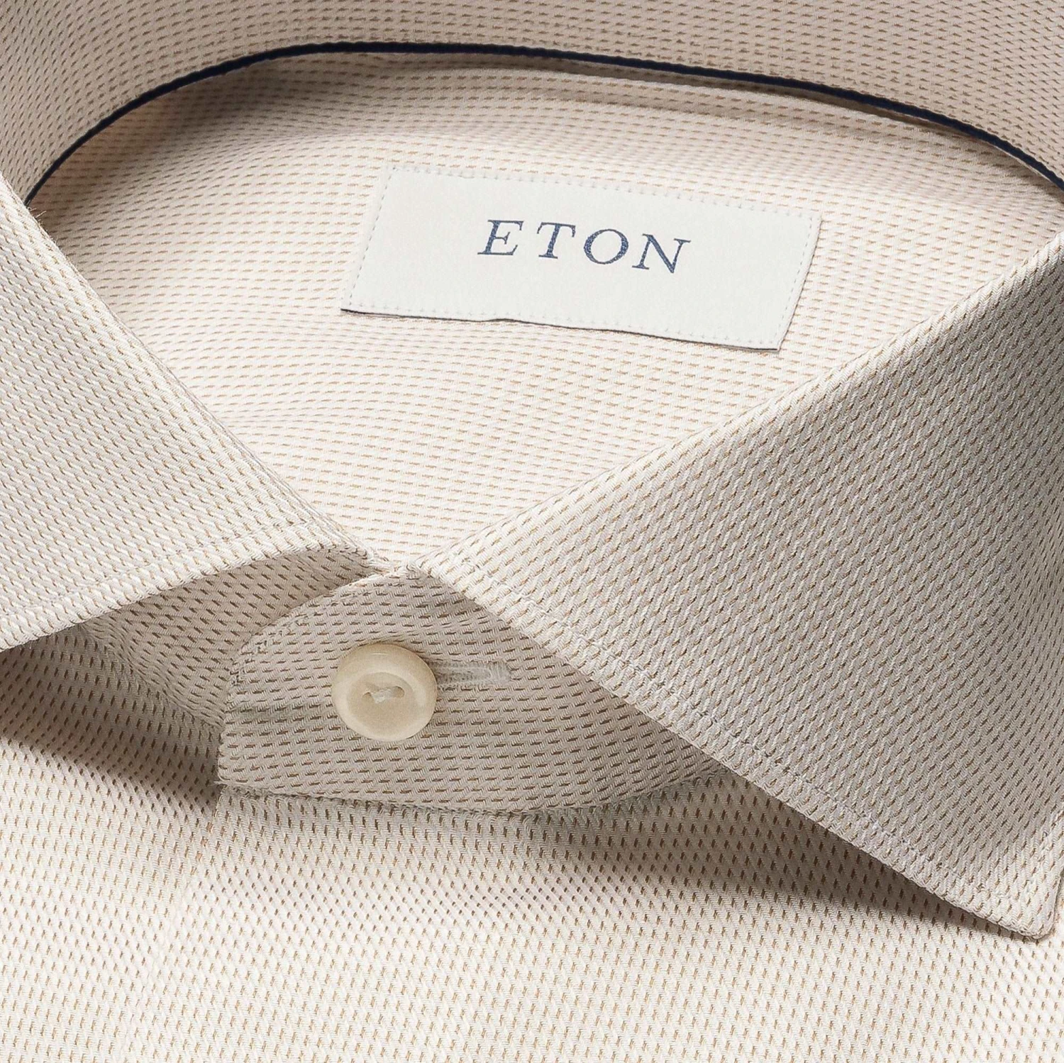 Beige Mélange Semi-Solid Fine Twill Contemporary Fit Shirt - ETON 4 Beige Mélange Semi-Solid Fine Twill Contemporary Fit Shirt - ETON - Image 2