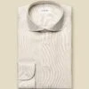Beige Mélange Semi-Solid Fine Twill Contemporary Fit Shirt - ETON 1 Beige Mélange Semi-Solid Fine Twill Contemporary Fit Shirt - ETON -ETON Store 10001209931 3 e83f1cf0 2daa 480b 97e4 15a0889f9b02