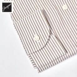 Beige Bengal Stripe Oxford Slim Fit Shirt - Eton 11 Beige Bengal Stripe Oxford Slim Fit Shirt - Eton -ETON Store 10001275857 09