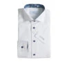 White Floral Effect Signature Twill Slim Fit Dress Shirt - ETON