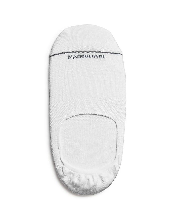 White Invisible Touch No-Show Socks - Marcoliani 3 White Invisible Touch No-Show Socks - Marcoliani - Image 2