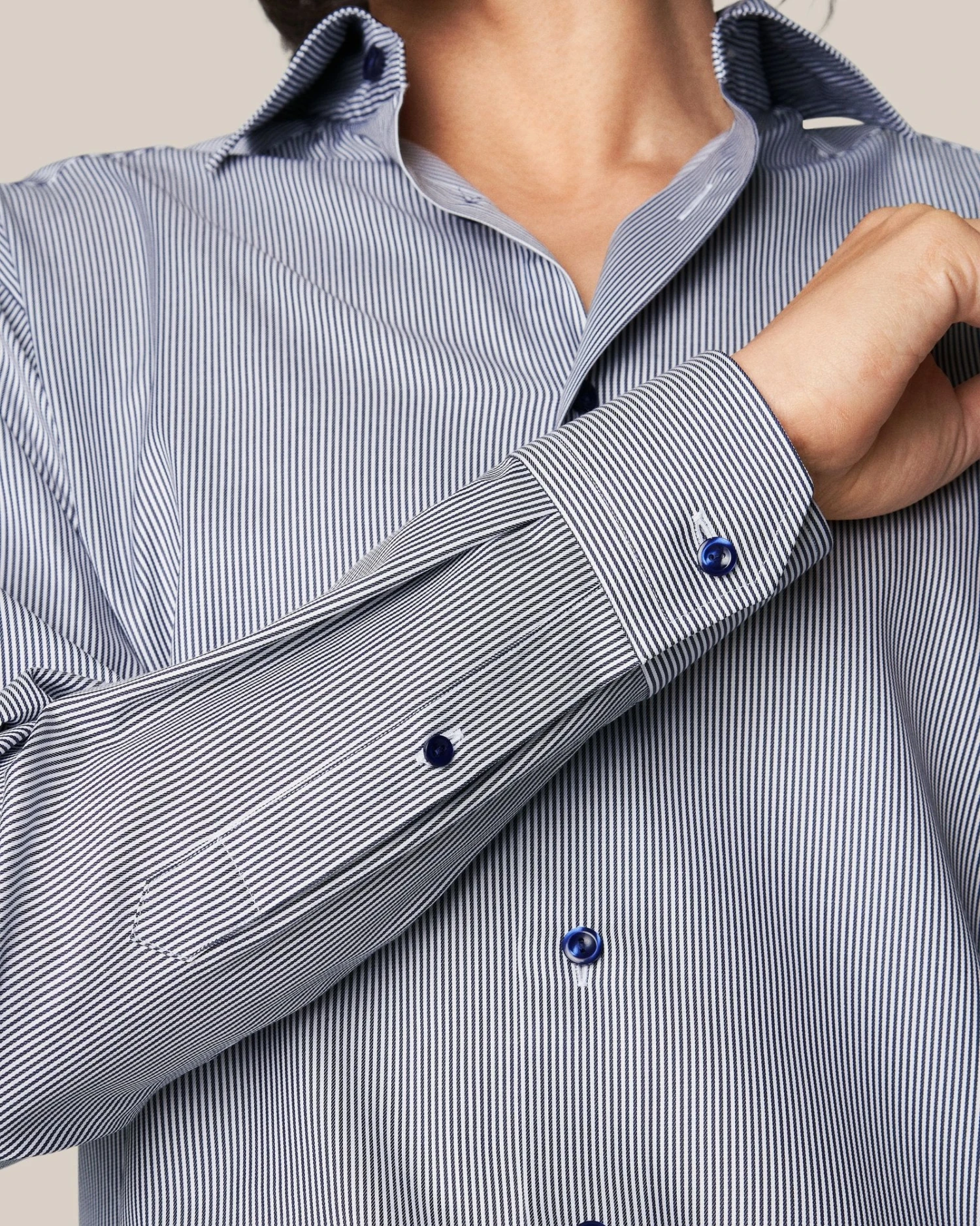 Navy Blue Twill Slim Fit Shirt - ETON 11 Navy Blue Twill Slim Fit Shirt - ETON - Image 9