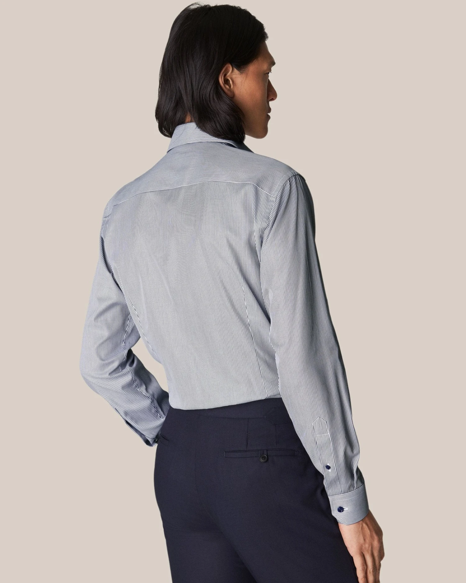 Navy Blue Twill Slim Fit Shirt - ETON 12 Navy Blue Twill Slim Fit Shirt - ETON - Image 10