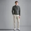 Paul&Shark Sage Green Garment Dyed Wool Half-Zip Sweater - Paul & Shark 1 Paul&Shark Sage Green Garment Dyed Wool Half-Zip Sweater - Paul & Shark -ETON Store 11311100 761 lf
