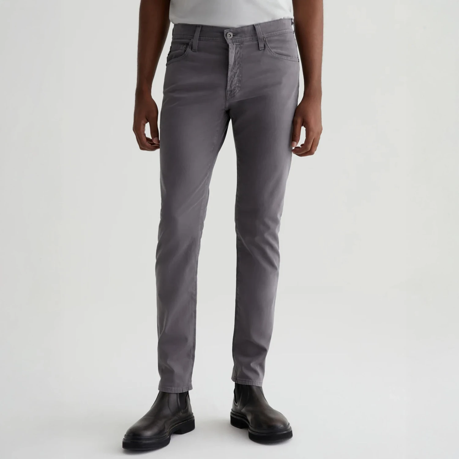 Dylan Slim Folkstone Grey Sueded Pants - AG 3 Dylan Slim Folkstone Grey Sueded Pants - AG
