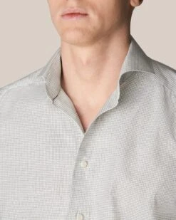 Green Micro Check Twill Contemporary Fit- ETON 9 Green Micro Check Twill Contemporary Fit- ETON -ETON Store 11914 6dd9215afe full