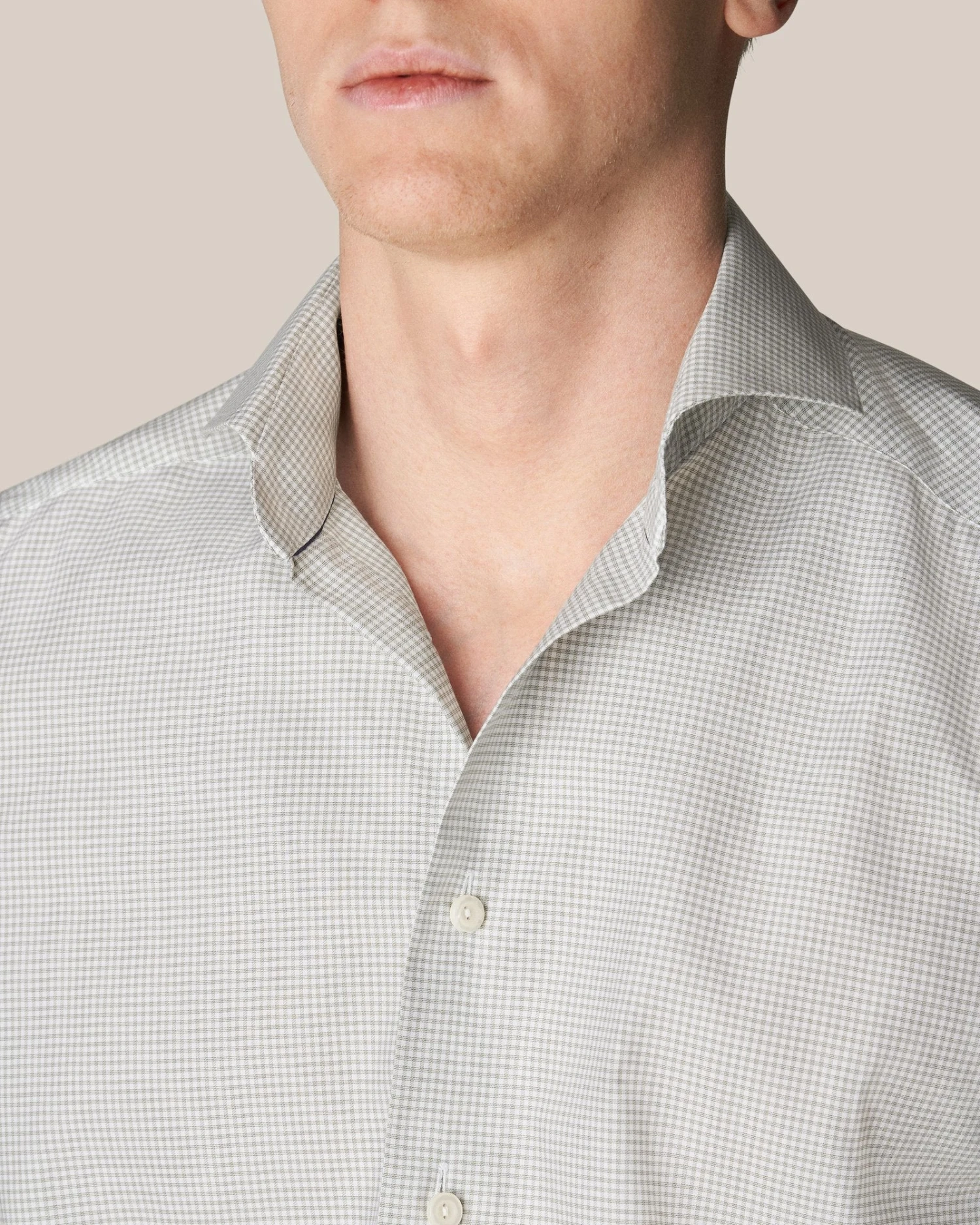 Green Micro Check Twill Contemporary Fit- ETON 4 Green Micro Check Twill Contemporary Fit- ETON - Image 2