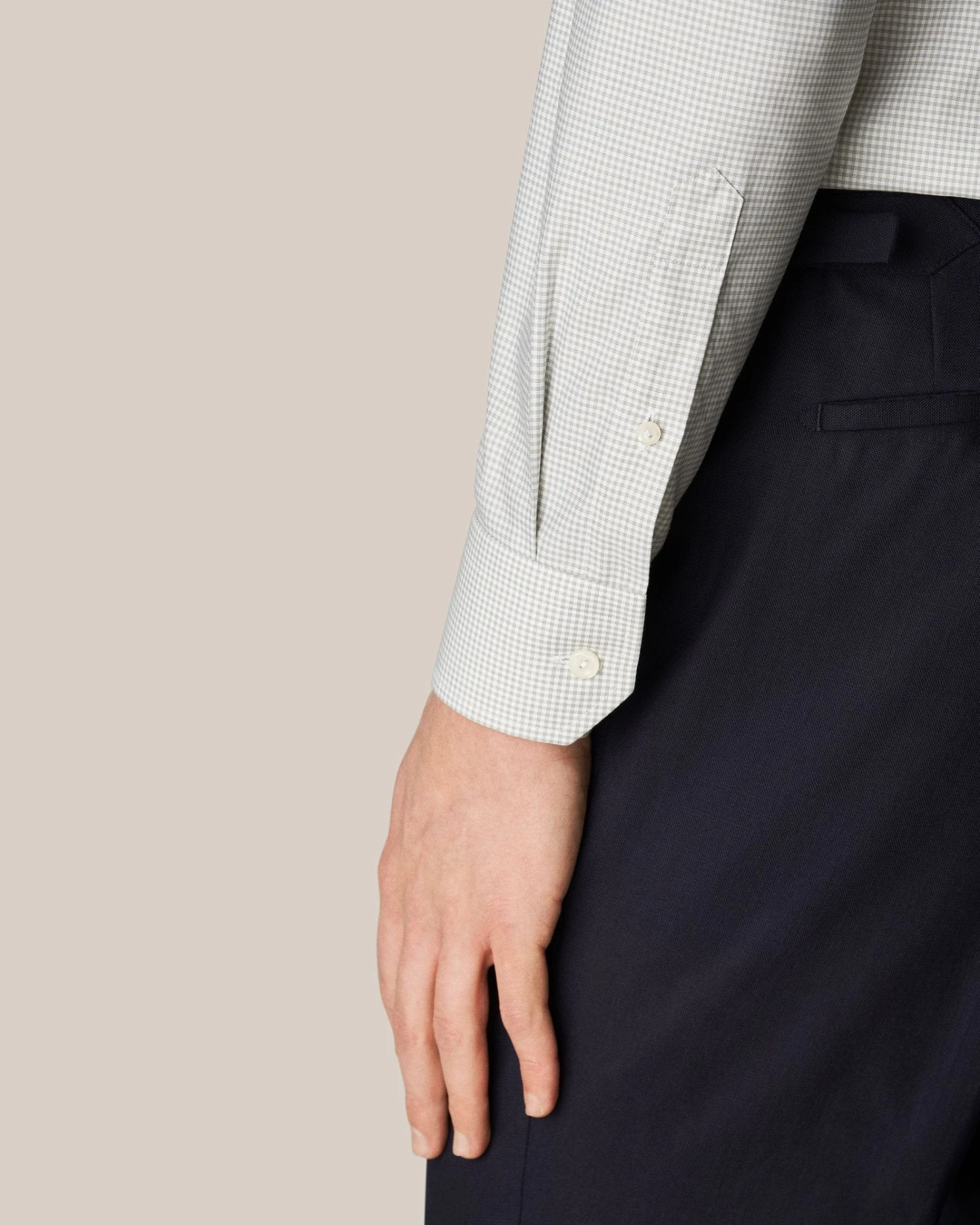 Green Micro Check Twill Contemporary Fit- ETON 8 Green Micro Check Twill Contemporary Fit- ETON - Image 6