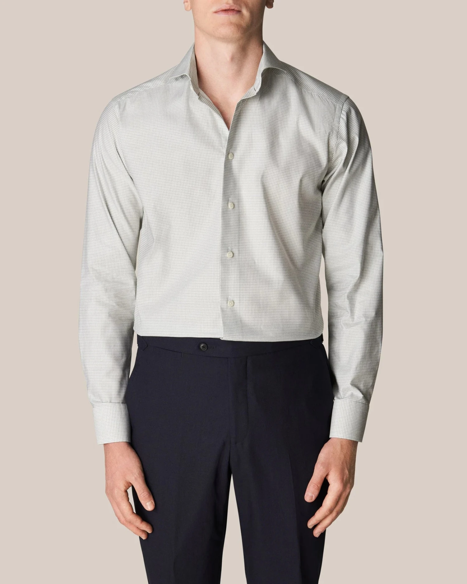 Green Micro Check Twill Contemporary Fit- ETON 5 Green Micro Check Twill Contemporary Fit- ETON - Image 3