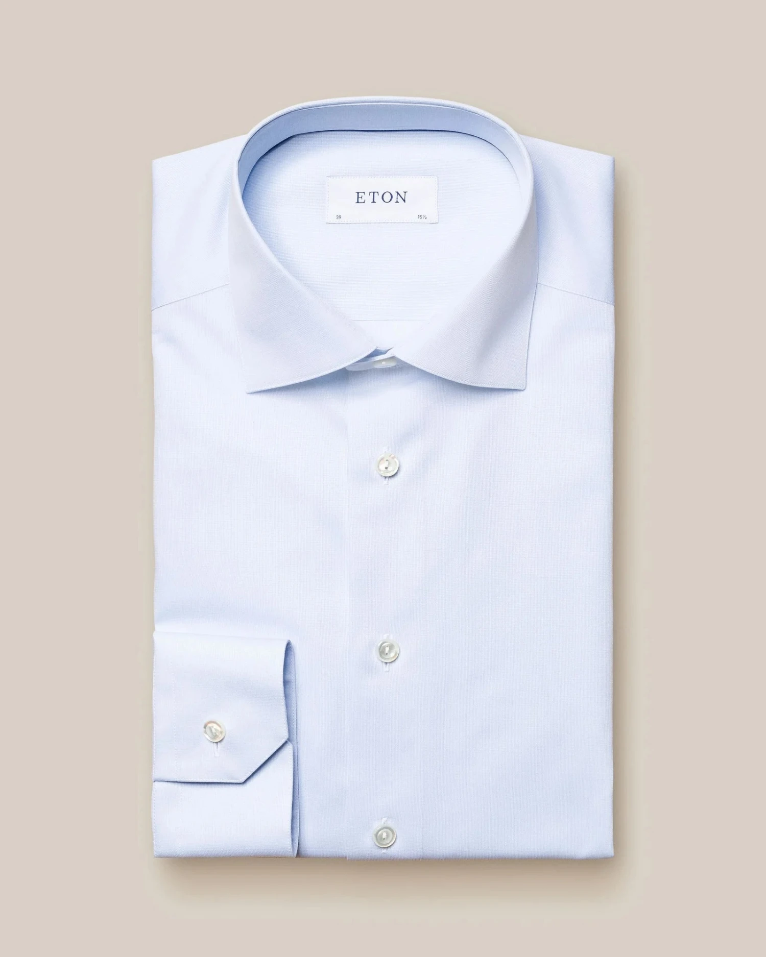 Light Blue Fine Piqué Slim Fit- ETON 8 Light Blue Fine Piqué Slim Fit- ETON - Image 6