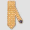 Orange Paisley Pattern Silk-Linen Tie - ETON