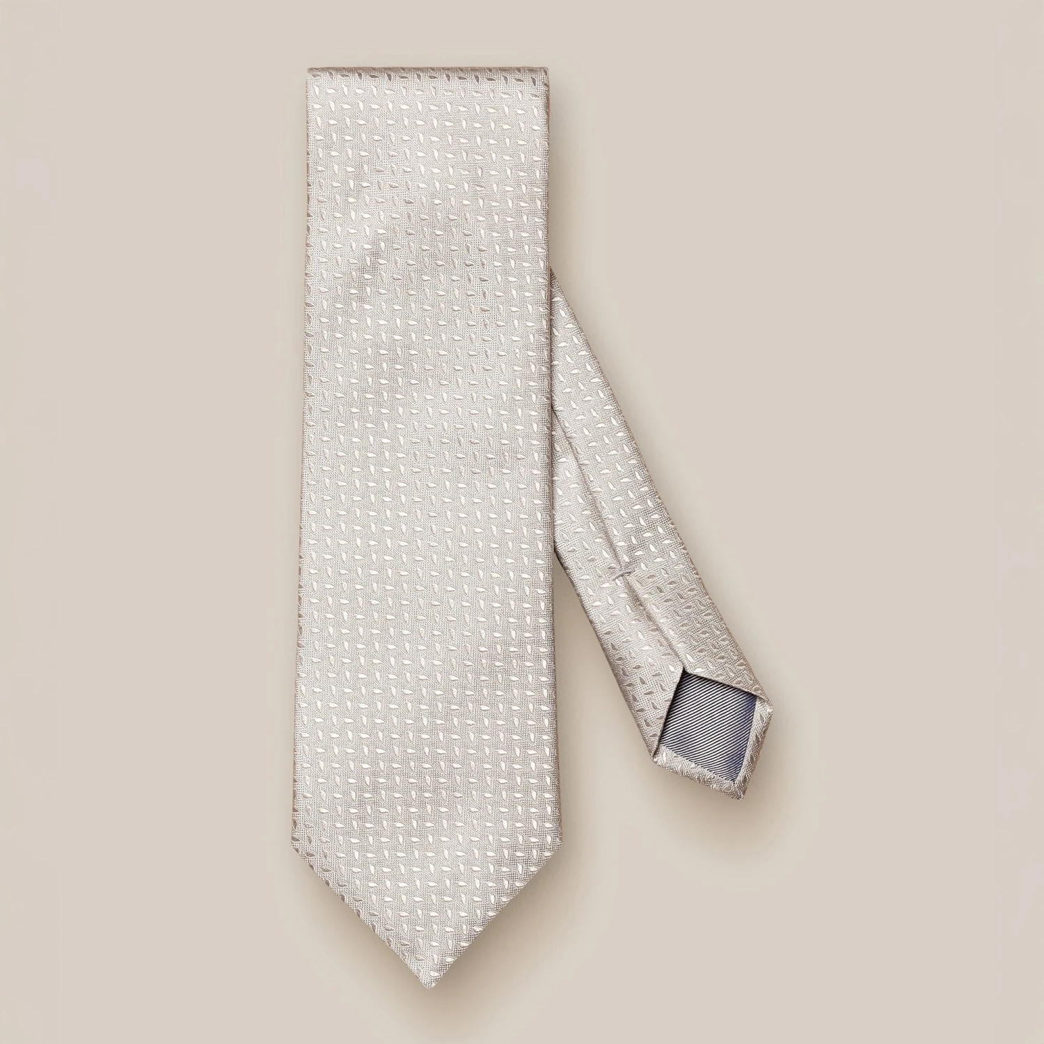 ETON Light Gray Mini Paisley Silk Tie 3 ETON Light Gray Mini Paisley Silk Tie