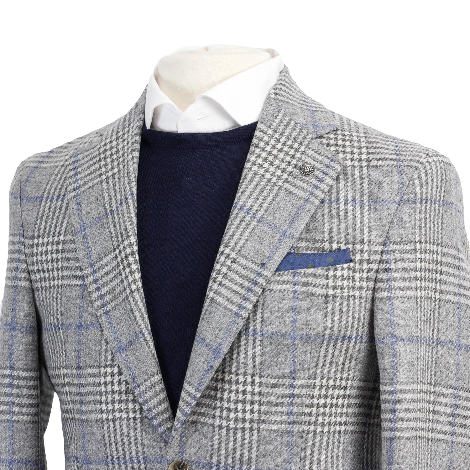 Gray Check Montana Modern Fit Sport Jacket - Jack Victor 6 Gray Check Montana Modern Fit Sport Jacket - Jack Victor - Image 4