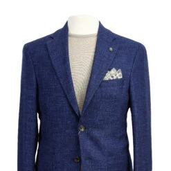 Blue Neat Morton Contemporary Fit Wool-Silk-Linen Sport Jacket - Jack Victor 9 Blue Neat Morton Contemporary Fit Wool-Silk-Linen Sport Jacket - Jack Victor -ETON Store 1232404 MORTON 2