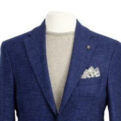 Blue Neat Morton Contemporary Fit Wool-Silk-Linen Sport Jacket - Jack Victor 10 Blue Neat Morton Contemporary Fit Wool-Silk-Linen Sport Jacket - Jack Victor -ETON Store 1232404 MORTON 3