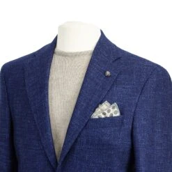 Blue Neat Morton Contemporary Fit Wool-Silk-Linen Sport Jacket - Jack Victor 11 Blue Neat Morton Contemporary Fit Wool-Silk-Linen Sport Jacket - Jack Victor -ETON Store 1232404 MORTON 4