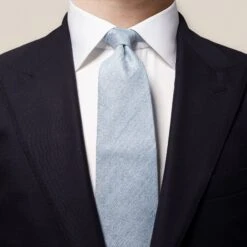 Light Blue Semi Solid Silk-Linen Tie - ETON 6 Light Blue Semi Solid Silk-Linen Tie - ETON -ETON Store 12815 1375a94c64 a00032986 22 233 1 3 original