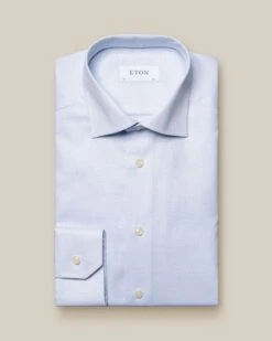 Light Blue Royal Dobby Contemporary Fit Shirt - ETON