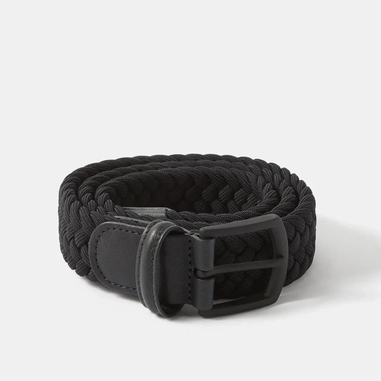 Black Woven Stretch Belt W/ Matte Black Buckle - Anderson's 3 Black Woven Stretch Belt W/ Matte Black Buckle - Anderson's
