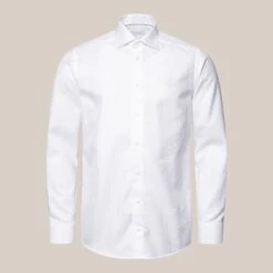 White Cotton-Tencel Contemporary Fit Shirt - ETON 18 White Cotton-Tencel Contemporary Fit Shirt - ETON -ETON Store 13614 cae8fd1bc6 6518 01 236 122 4 original