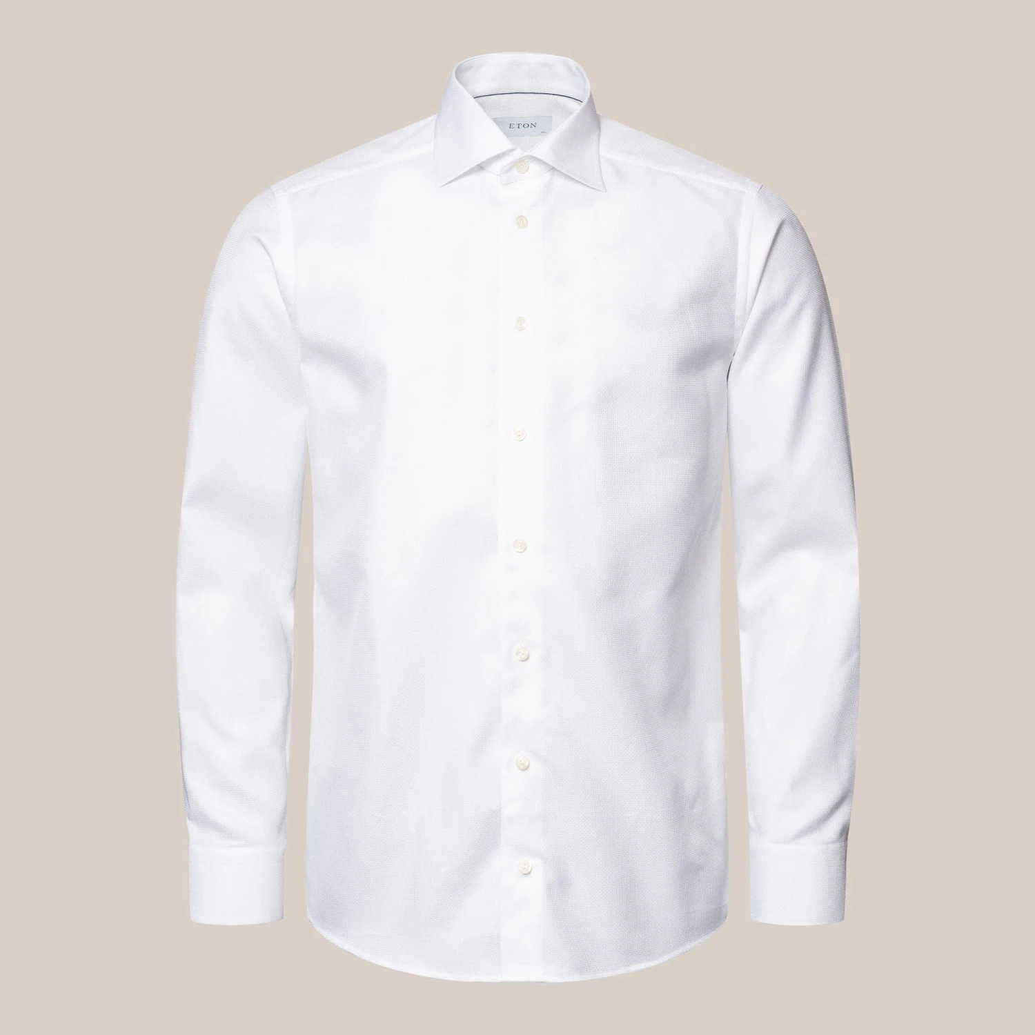 White Cotton-Tencel Contemporary Fit Shirt - ETON 10 White Cotton-Tencel Contemporary Fit Shirt - ETON - Image 8