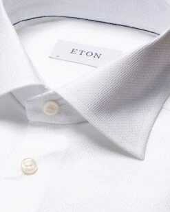 White Cotton-Tencel Contemporary Fit Shirt - ETON 12 White Cotton-Tencel Contemporary Fit Shirt - ETON -ETON Store 13614 f999d14bec original