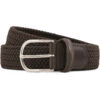 Brown Solid Woven Elastic Belt - Anderson's