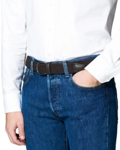 Brown Solid Woven Elastic Belt - Anderson's 17 Brown Solid Woven Elastic Belt - Anderson's -ETON Store 13782111r 2