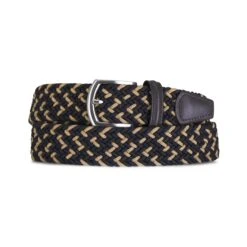 Brown & Beige Mélange Woven Belt - Anderson's