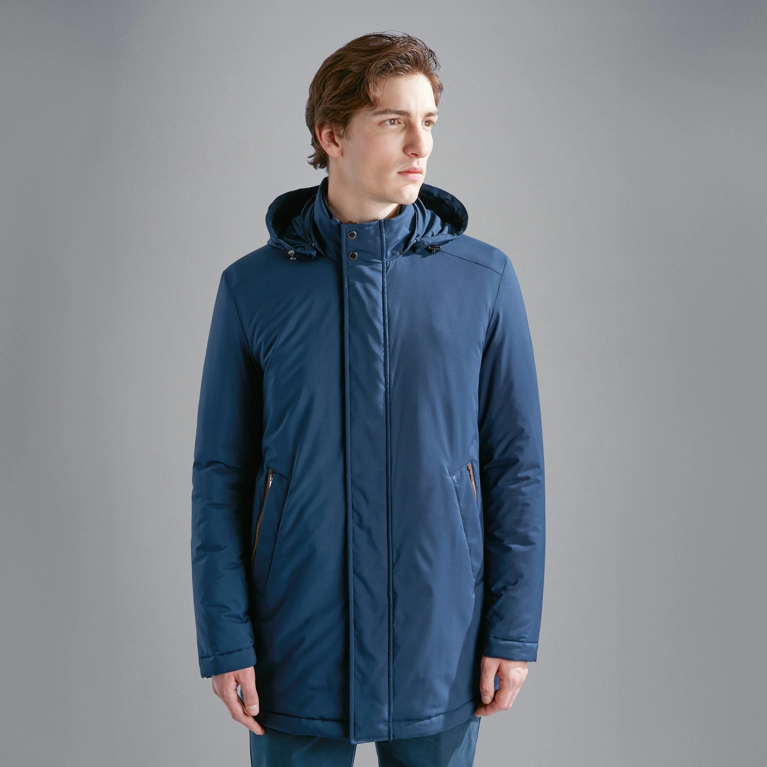 Paul&Shark Navy Typhoon Waterproof Hooded Car-Coat W/ Alcantara Trim - Paul & Shark 12 Paul&Shark Navy Typhoon Waterproof Hooded Car-Coat W/ Alcantara Trim - Paul & Shark - Image 10