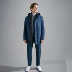 Paul&Shark Navy Typhoon Waterproof Hooded Car-Coat W/ Alcantara Trim - Paul & Shark 27 Paul&Shark Navy Typhoon Waterproof Hooded Car-Coat W/ Alcantara Trim - Paul & Shark -ETON Store 14312600 013 If