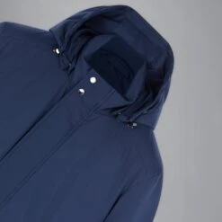 Paul&Shark Navy Typhoon Waterproof Hooded Car-Coat W/ Alcantara Trim - Paul & Shark 25 Paul&Shark Navy Typhoon Waterproof Hooded Car-Coat W/ Alcantara Trim - Paul & Shark -ETON Store 14312600 013 d