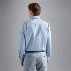 Paul&Shark Light Blue Flannel Cotton Button-Down Shirt W/ Contrast Trim - Paul & Shark 10 Paul&Shark Light Blue Flannel Cotton Button-Down Shirt W/ Contrast Trim - Paul & Shark -ETON Store 14313071 223 II ab