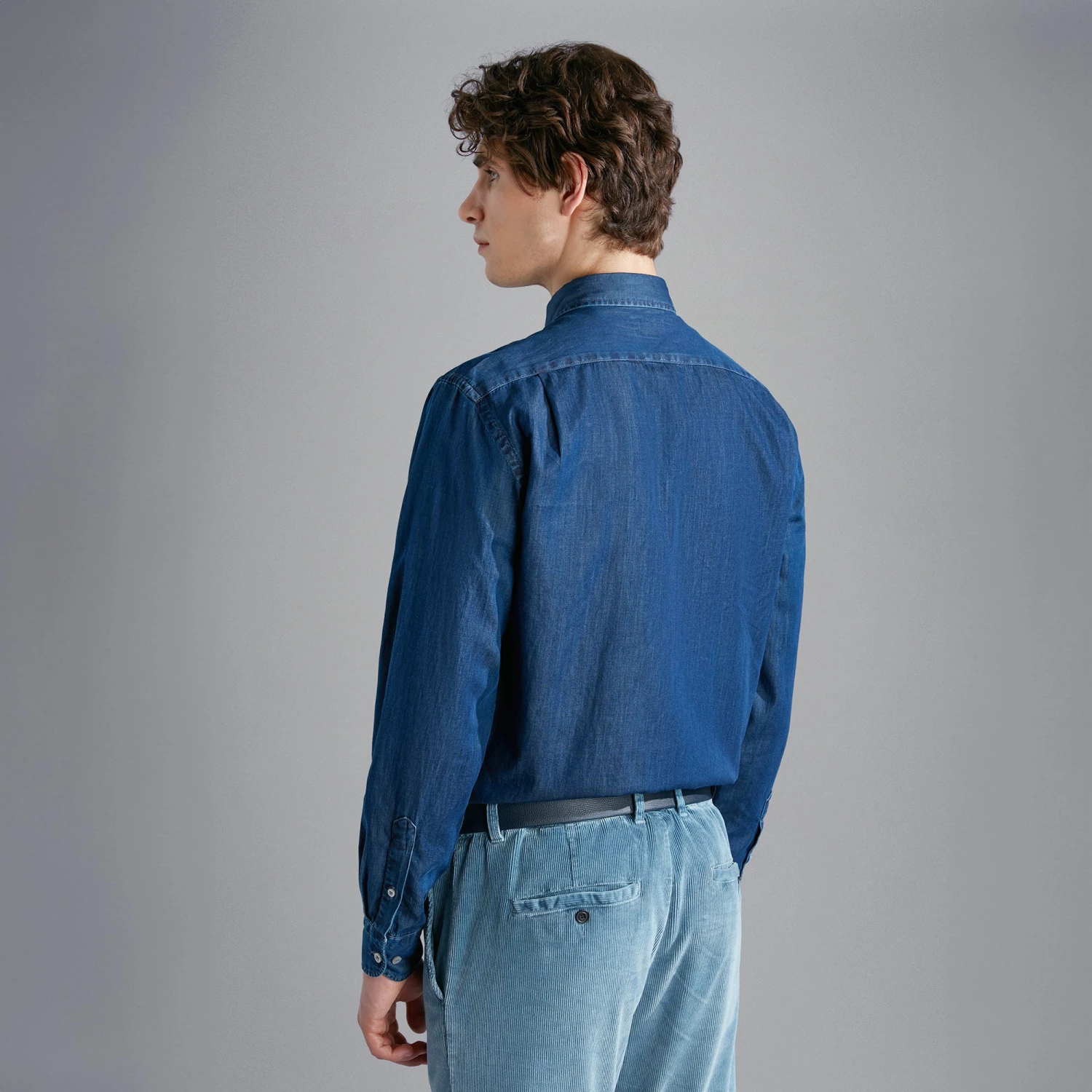 Paul&Shark Dark Blue Denim Chambray Cotton Casual Shirt - Paul & Shark 10 Paul&Shark Dark Blue Denim Chambray Cotton Casual Shirt - Paul & Shark - Image 8