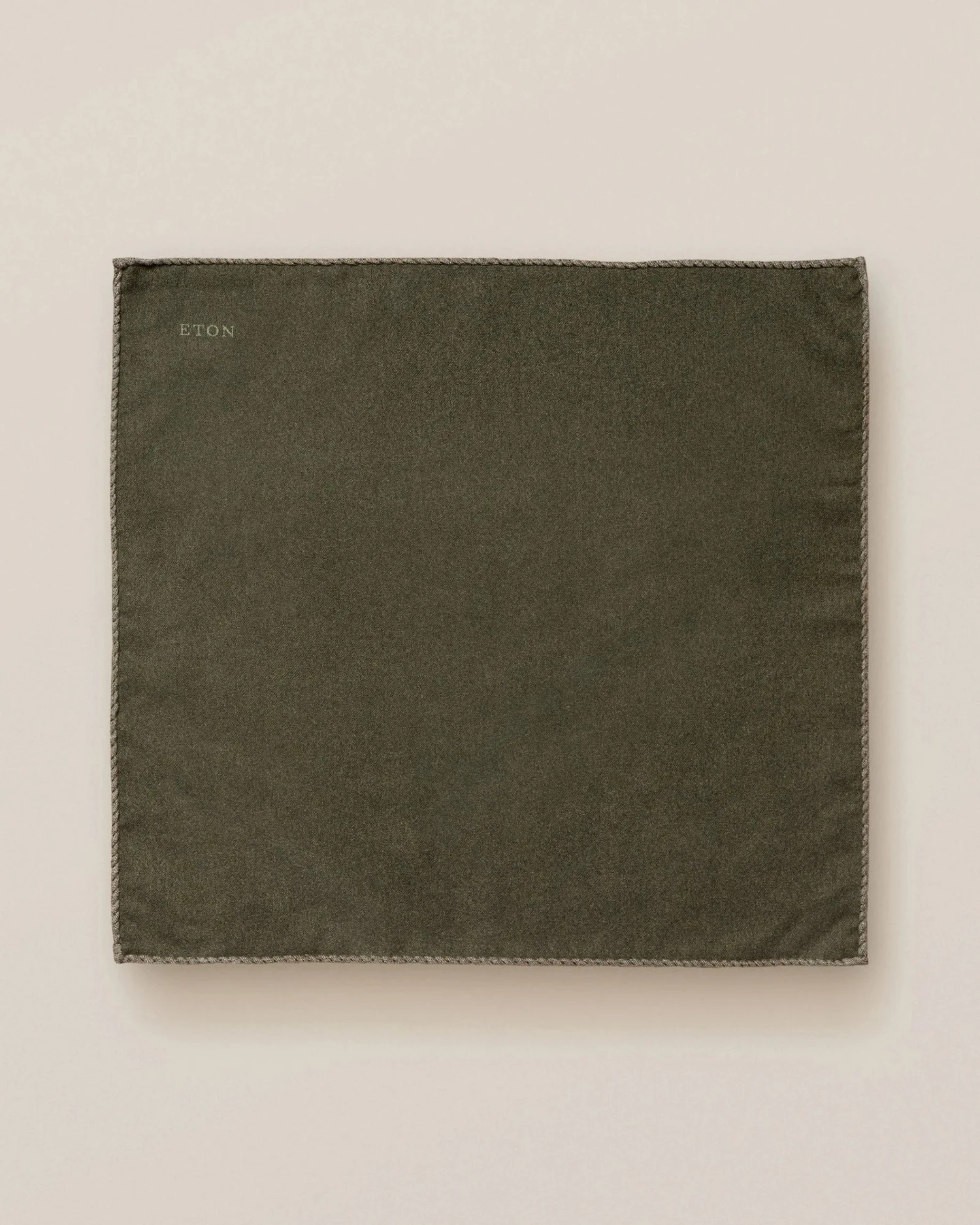 Green Two-Tone Wool Pocket Square - ETON 4 Green Two-Tone Wool Pocket Square - ETON - Image 2