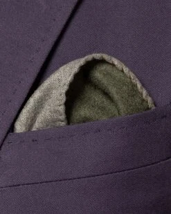 Green Two-Tone Wool Pocket Square - ETON