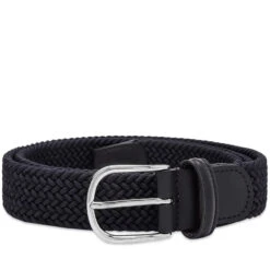 Navy Solid Woven Elastic Belt - Anderson's 12 Navy Solid Woven Elastic Belt - Anderson's -ETON Store 16 08 2019 andersons woventextilebelt navy b0667 ne37 b1 b1 mb 1