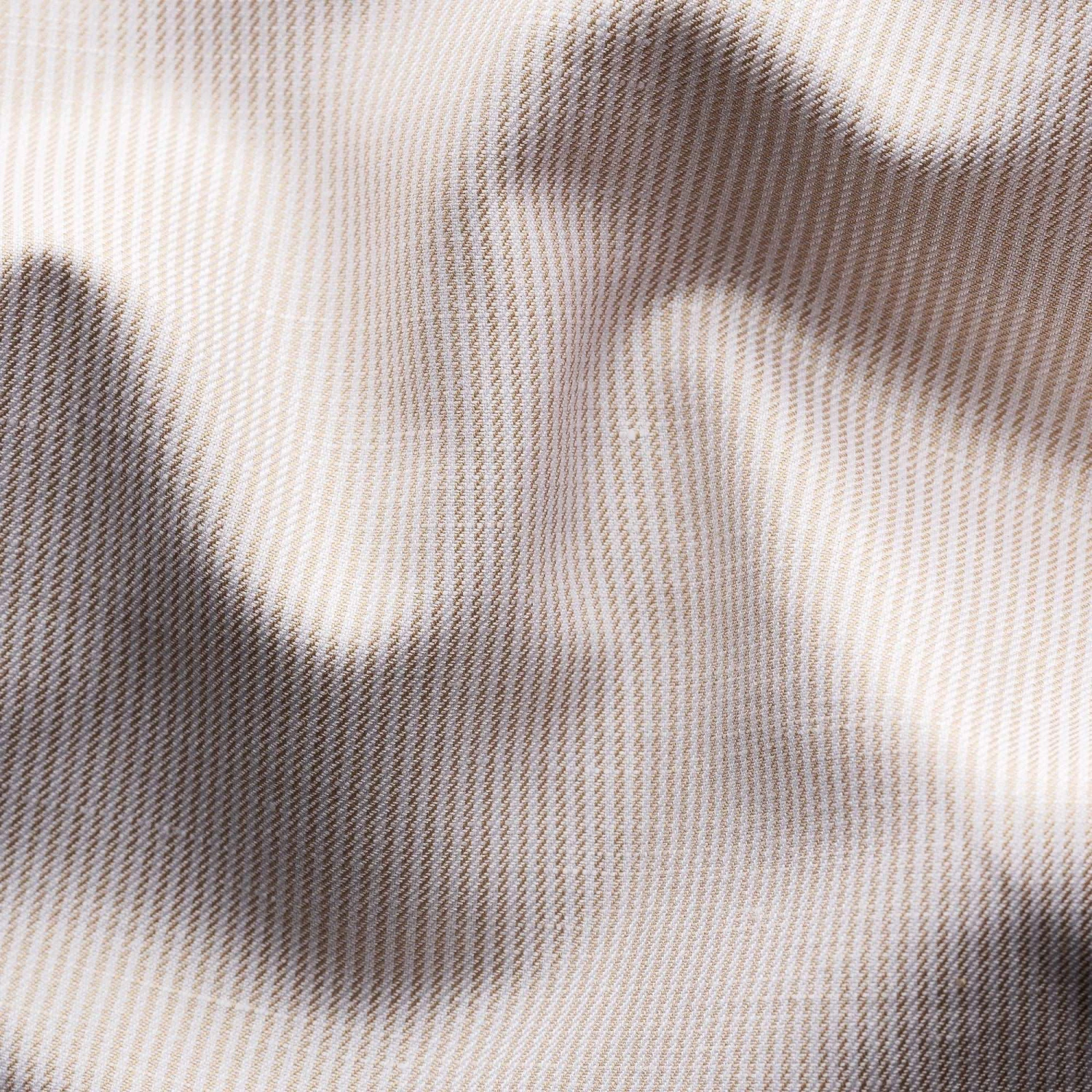 Beige Striped Cotton-Linen Slim Fit Shirt - ETON 5 Beige Striped Cotton-Linen Slim Fit Shirt - ETON - Image 3