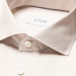 Beige Striped Cotton-Linen Slim Fit Shirt - ETON 6 Beige Striped Cotton-Linen Slim Fit Shirt - ETON -ETON Store 16517 eac2929d44 original b60e4959 2d09 4243 b11c 17b810fa57d2